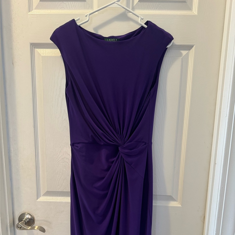 Lauren Ralph Lauren Deep Purple Midi Dress